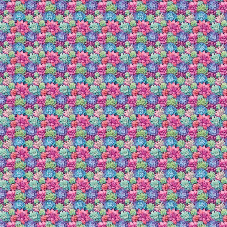 Watercolor Succulents Pattern Acrylic Sheets - CMB Pattern Acrylic